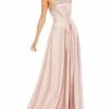 Ieena for Mac Duggal Womens Satin A-Line Evening Dress