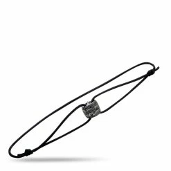 Georg Jensen Fusion Silver and Black Diamond Pendant Cord Bracelet - women