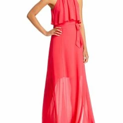 Eliza J Womens Chiffon Sleeveless Maxi Dress