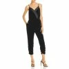 Parker Womens Velvet Faux Wrap Jumpsuit