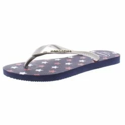 Havaianas USA Womens Cushioned Sole Glitter Flip-Flops