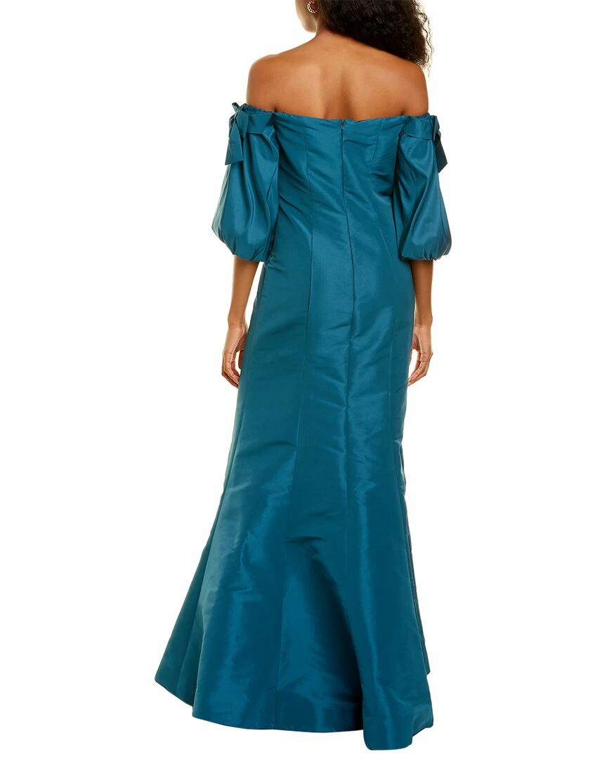 Teri Jon by Rickie Freeman Teri Jon Puff Sleeve Gown - women 4 Teri Jon by Rickie Freeman Teri Jon Puff Sleeve Gown - women - Image 2