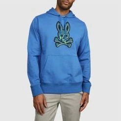 Psycho Bunny Men'S Drake Popover Hoodie in Celestial Blue