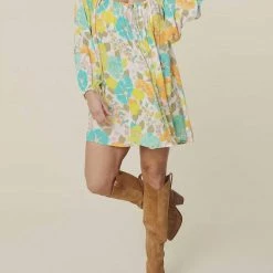 Spell Lemonade Mini Dress in Citrus - women