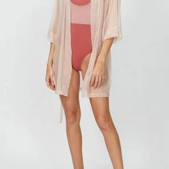 Beth Richards Mesh Kimono In Ballet - women