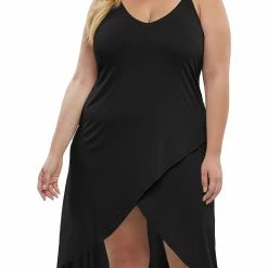 Tart Plus Regan Womens Faux Wrap Hi-Low Midi Dress