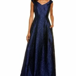 Teri Jon by Rickie Freeman Jacquard Ball Gown - women