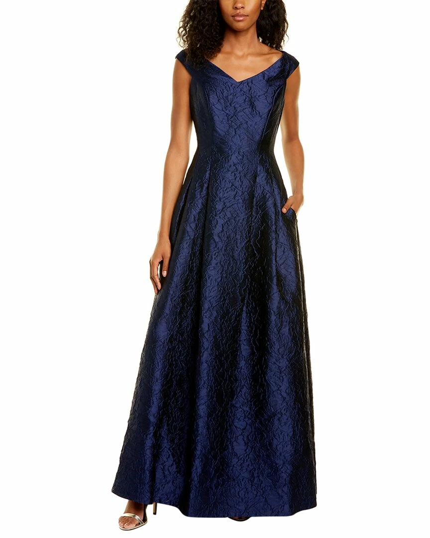 Teri Jon by Rickie Freeman Jacquard Ball Gown - women 3 Teri Jon by Rickie Freeman Jacquard Ball Gown - women