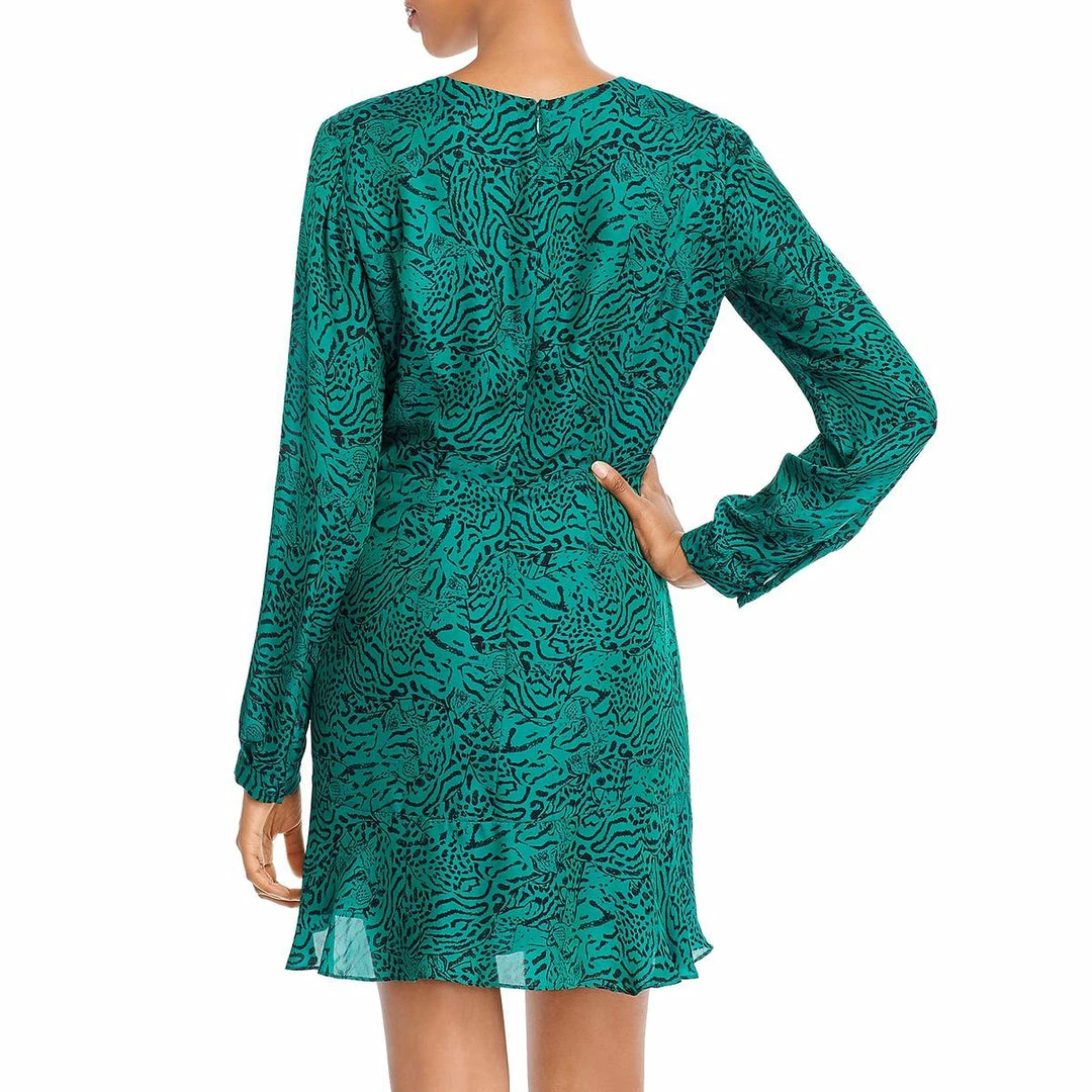 Parker Nelly Womens Silk Blend Animal Print Cocktail Dress 4 Parker Nelly Womens Silk Blend Animal Print Cocktail Dress - Image 2