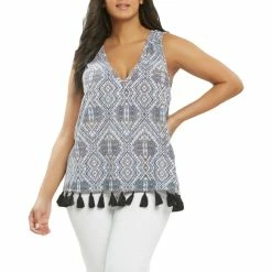 Tart Plus Emory Womens Tassel V-Neck Tank Top -Outlets Shop a338533d21e0430ba00dce1dcd120205 1080x