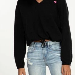 Essentiel Antwerp Ziglaria Cash Blend Pulover in Black - women