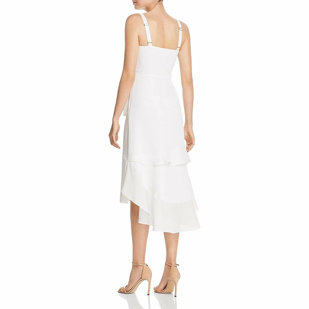 Parker Santana Womens Ruffled Tie Waist Midi Dress 4 Parker Santana Womens Ruffled Tie Waist Midi Dress - Image 2