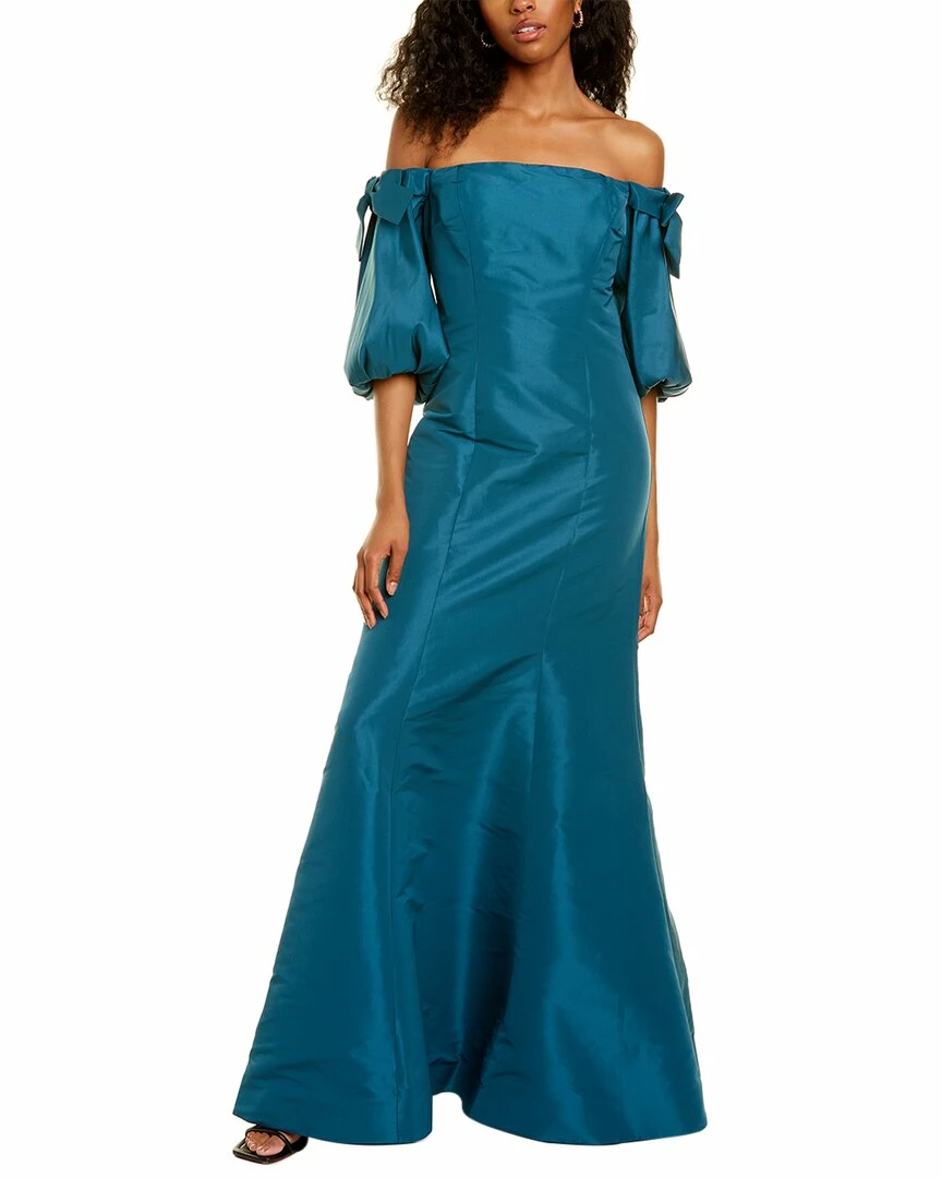Teri Jon by Rickie Freeman Teri Jon Puff Sleeve Gown - women 3 Teri Jon by Rickie Freeman Teri Jon Puff Sleeve Gown - women