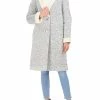 Eliza J Womens Sherpa Long Trench Coat