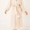 Spell Mae Linen Robe in Meringue - women