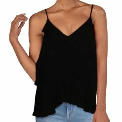 Parker Womens Ruffled Sleeveless Cami
