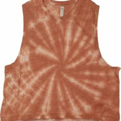 FP Movement by Free People Pink Love Womens Tie-Dye Ribbed Trim Tank Top