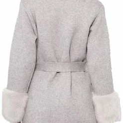 Love Token Ginny Knit Cardigan W-Faux Fur Trim in Light Grey - women -Outlets Shop bec131ad295747d9a7f7156d4bfa77a2 1080x