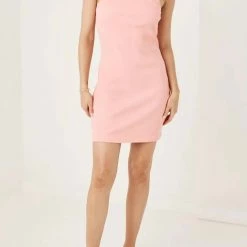 Spell Cosmos Rib Slip Dress in Musk - women