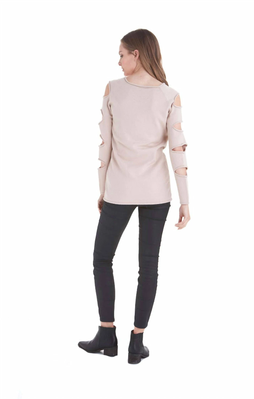 Love Token Gabby Ladder Sleeve Sweater in Beige - women 5 Love Token Gabby Ladder Sleeve Sweater in Beige - women - Image 3