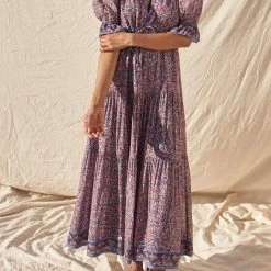 Saylor Lyna Midi Dress in Wildflower Meadow - women