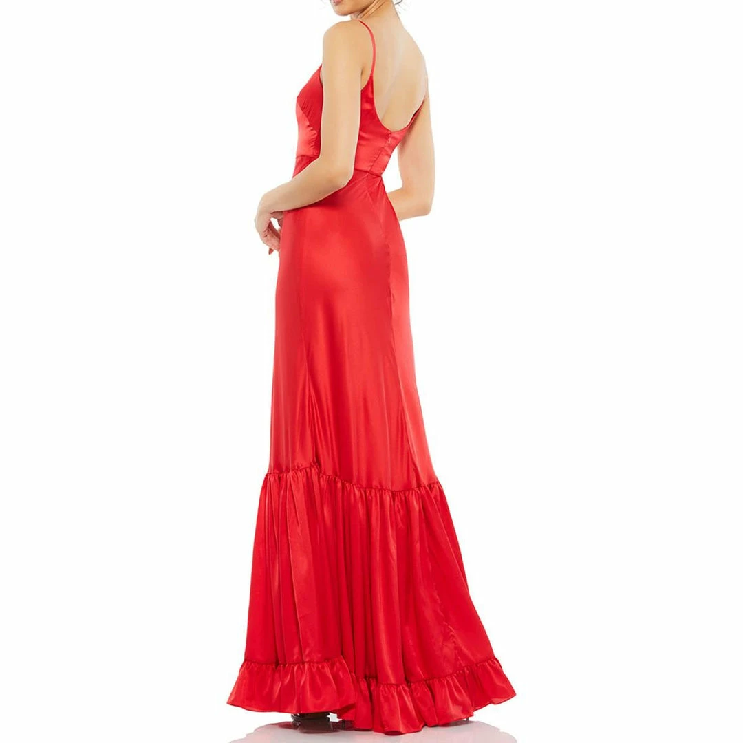 Ieena for Mac Duggal Womens Tiered Ruffled Evening Dress 4 Ieena for Mac Duggal Womens Tiered Ruffled Evening Dress - Image 2