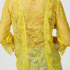 Smythe Scalloped Lace Top in Citrine - women -Outlets Shop d46ebefbdfdb4712b99e117e8a87edea 1080x