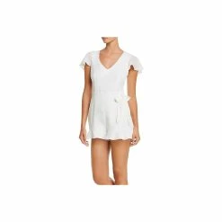 Parker Catherine Womens V Neck Tie Side Romper