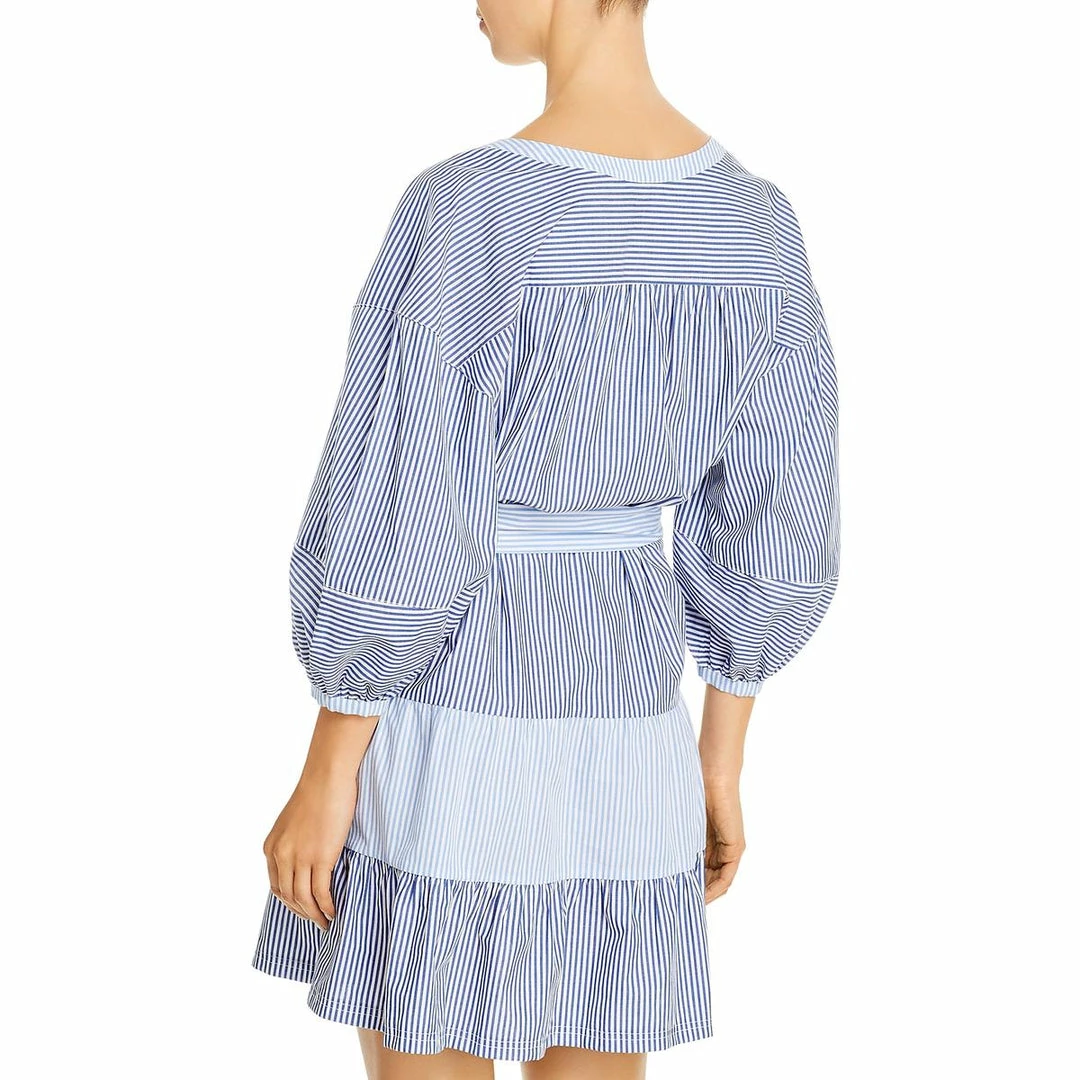 Parker Jenna Womens Colorblock Stiped Mini Dress 4 Parker Jenna Womens Colorblock Stiped Mini Dress - Image 2