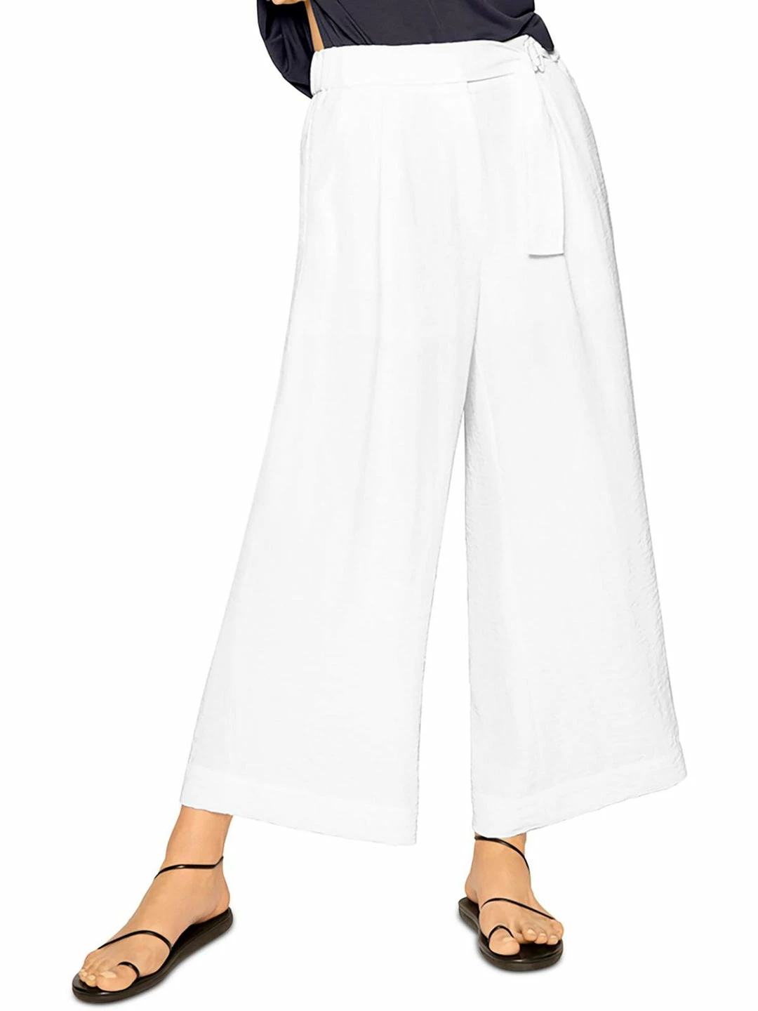 B New York Womens Belted Cropped Wide Leg Pants 3 B New York Womens Belted Cropped Wide Leg Pants