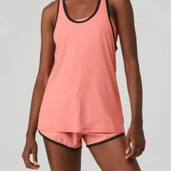 Alo Yoga Ivy League Tank in Strawberry Lemonade - women
