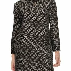 Eliza J Womens Printed Winter Long Coat