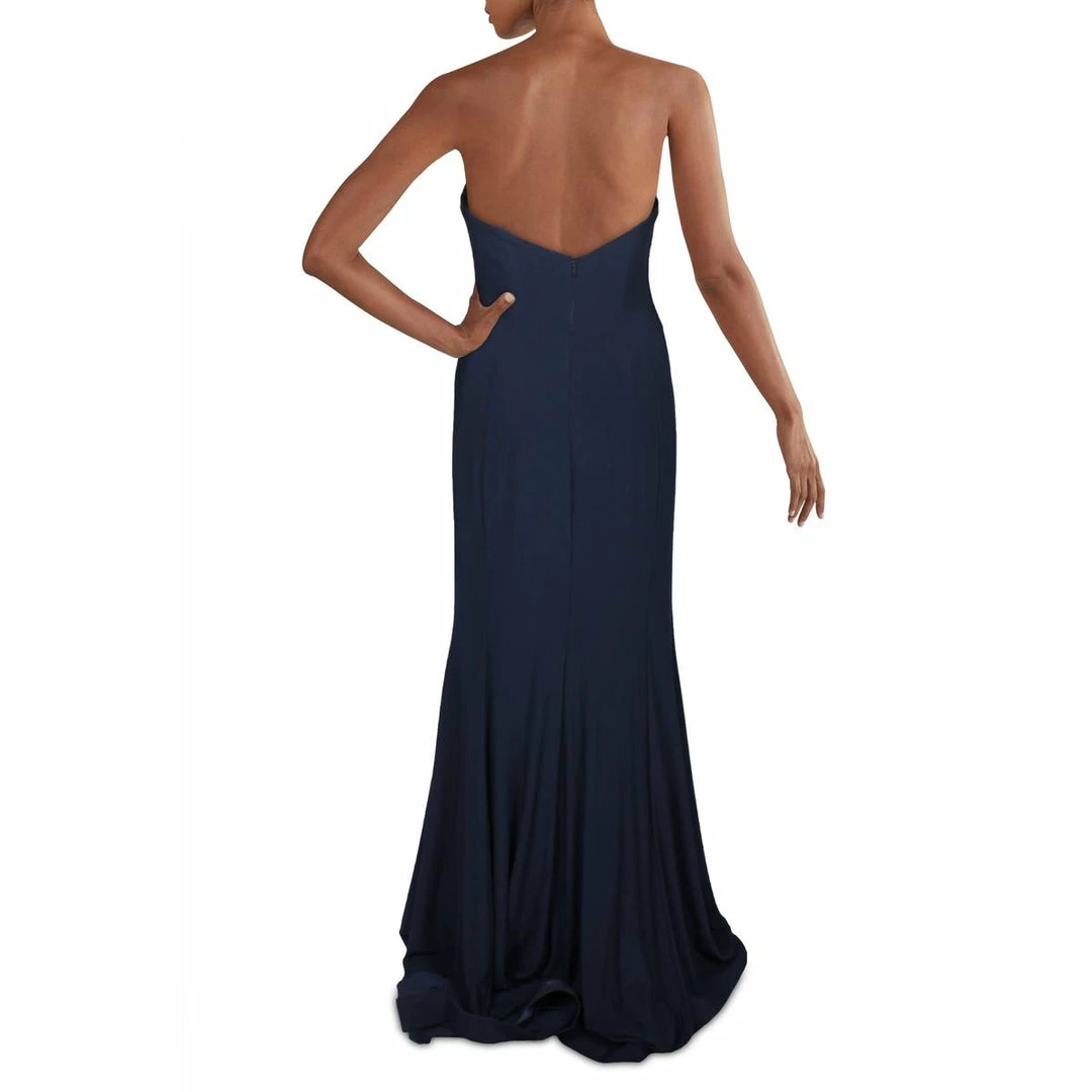 Ieena for Mac Duggal Womens Mesh Inset Strapless Evening Dress 5 Ieena for Mac Duggal Womens Mesh Inset Strapless Evening Dress - Image 3