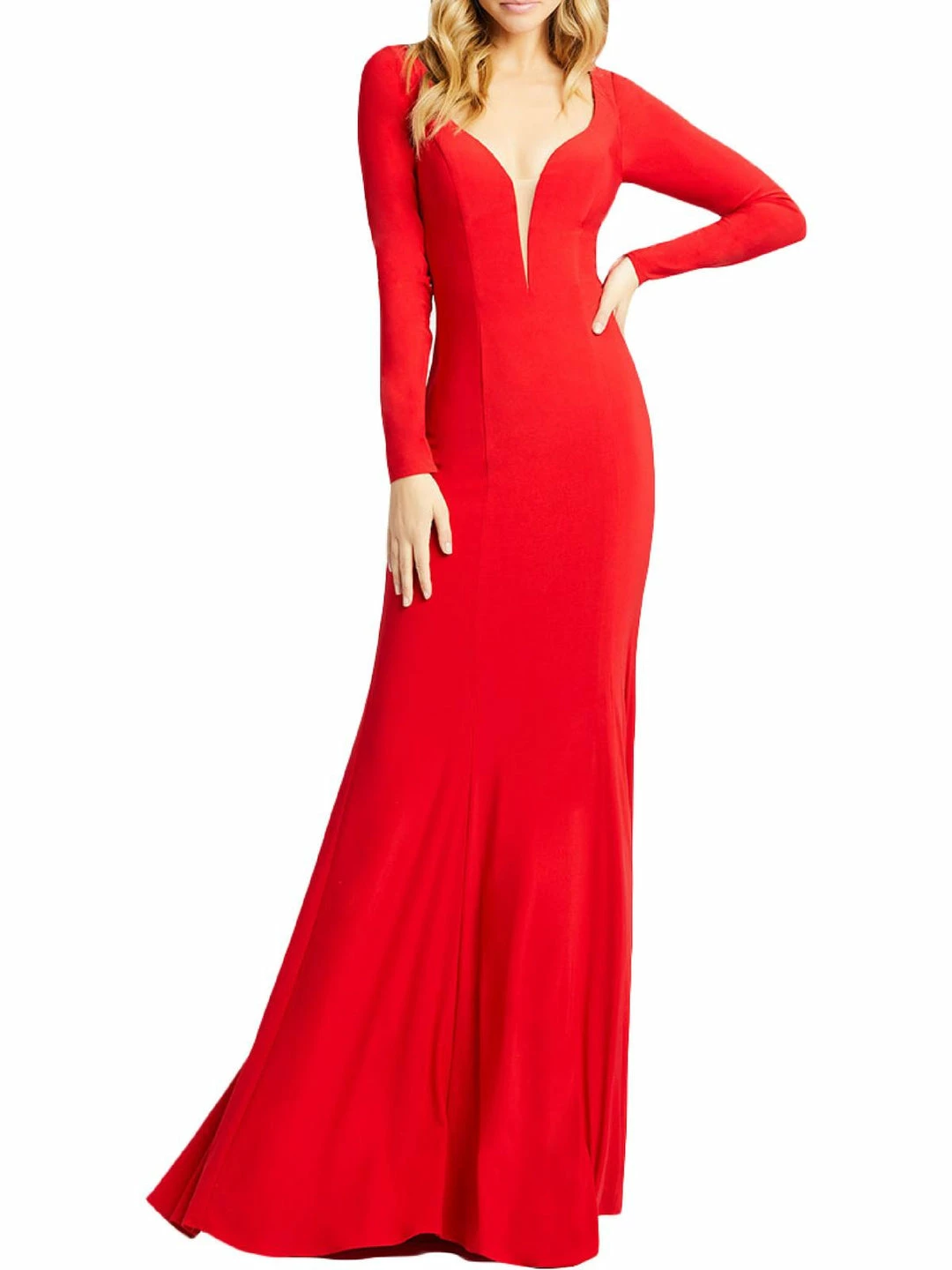 Ieena for Mac Duggal Womens Sheath V-Neck Evening Dress 3 Ieena for Mac Duggal Womens Sheath V-Neck Evening Dress