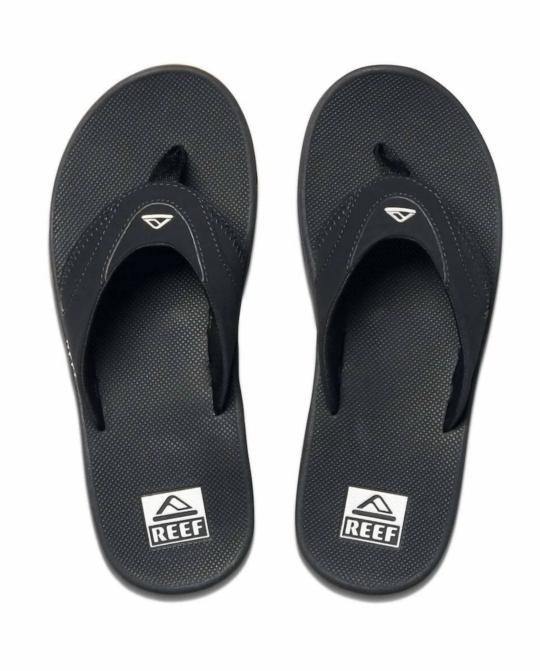 Reef Men'S Fanning Flip Flops in Black/Silver 5 Reef Men'S Fanning Flip Flops in Black/Silver - Image 3