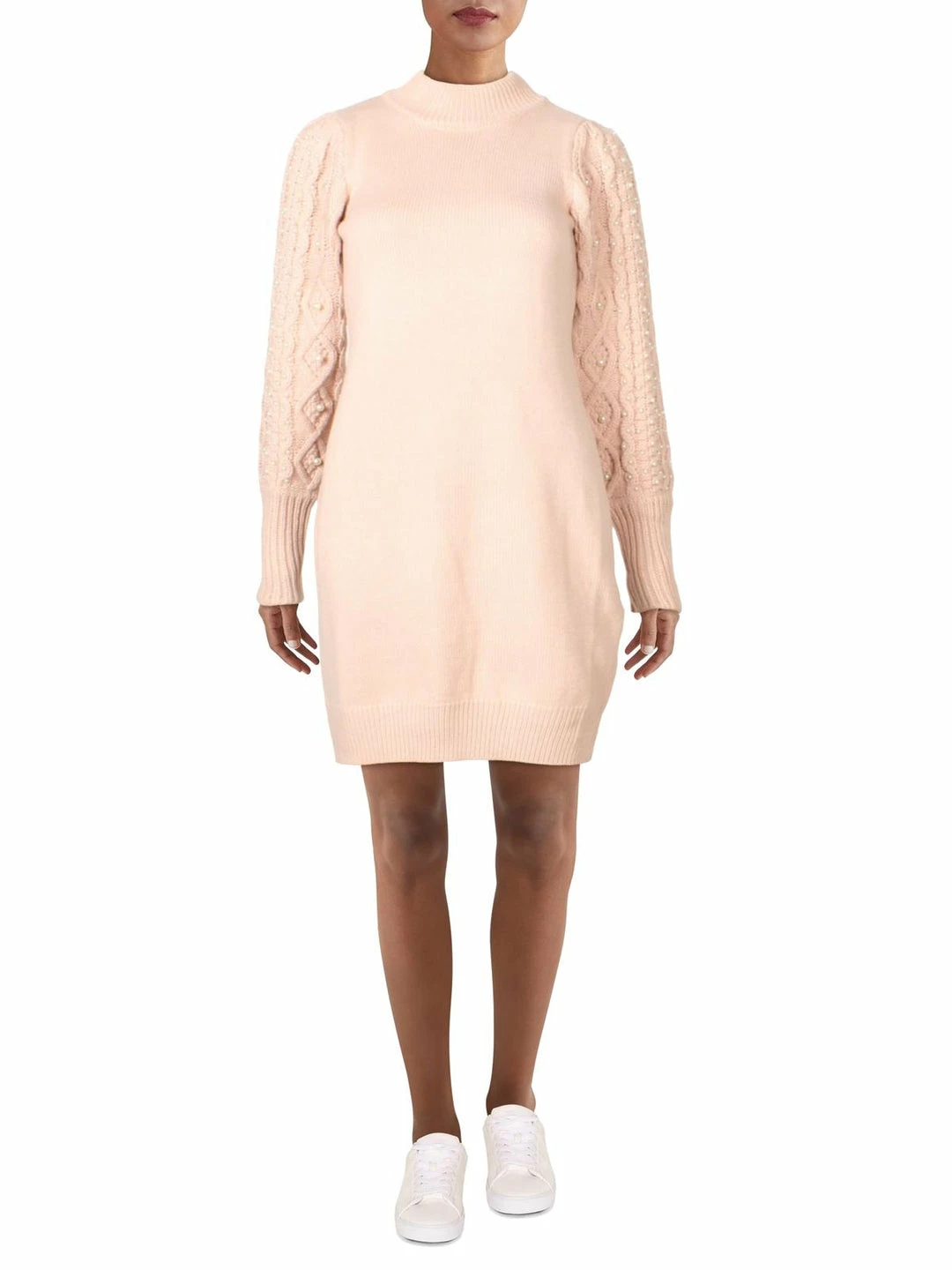 Eliza J Womens Cable Knit Embellished Sweaterdress 3 Eliza J Womens Cable Knit Embellished Sweaterdress