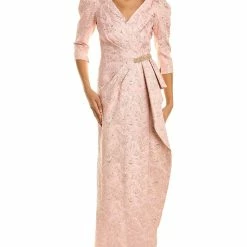 Teri Jon by Rickie Freeman Teri Jon Surplice Column Gown - women