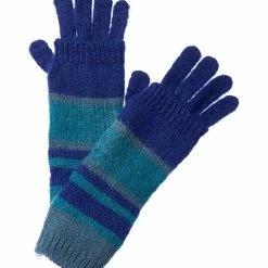 Jocelyn Striped Alpaca-Blend Gloves - women