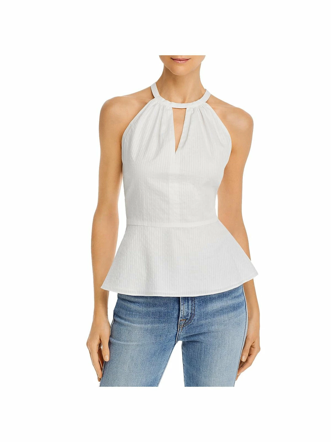 Parker Womens Peplum Keyhole Halter Top 3 Parker Womens Peplum Keyhole Halter Top