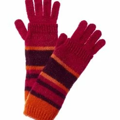 Jocelyn Striped Alpaca-Blend Gloves - women