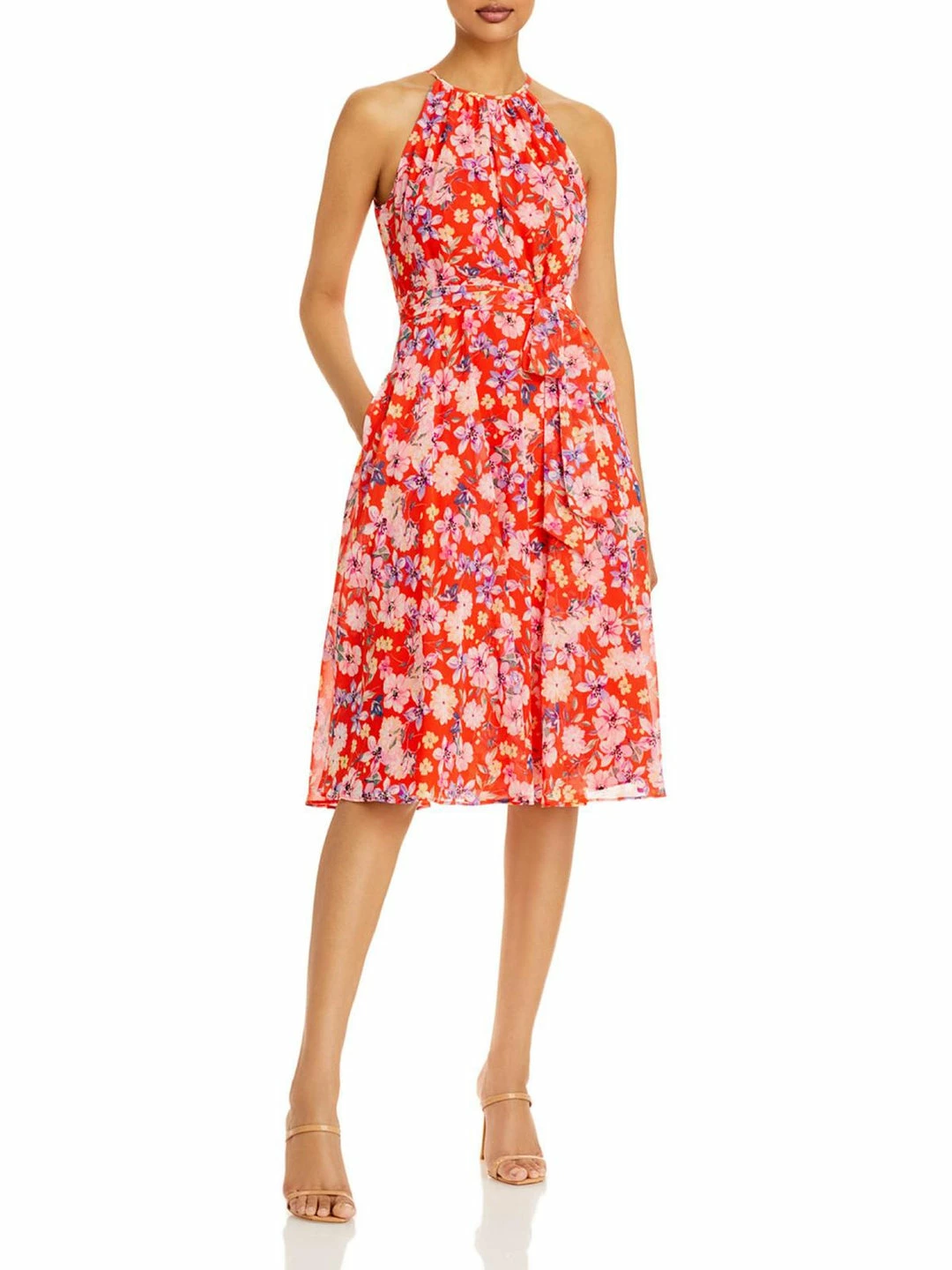 Eliza J Womens Halter Midi Midi Dress 3 Eliza J Womens Halter Midi Midi Dress