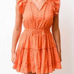 Saylor Shailene Dress in Tangerine - women